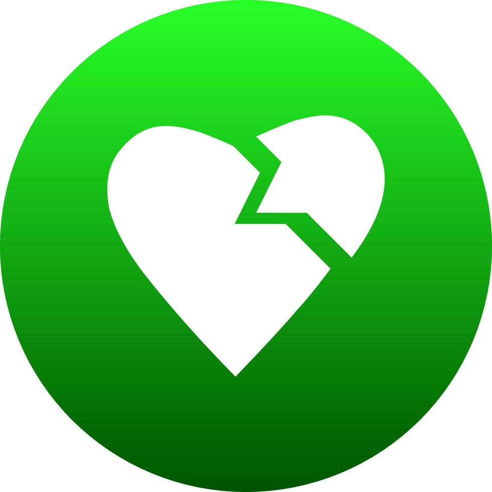 broken hearts icon on circle background vector