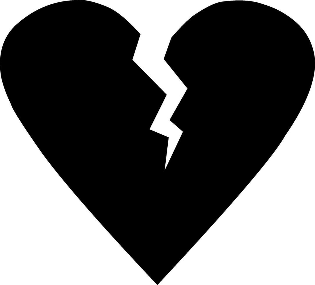 corazón descanso icono descanso arriba icono triste icono roto corazón icono vector