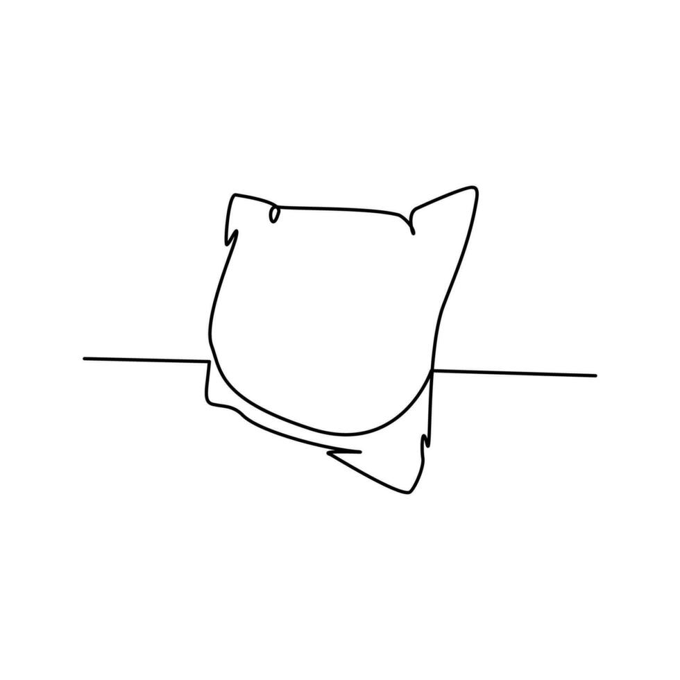 Pillow drawn in line art style vector