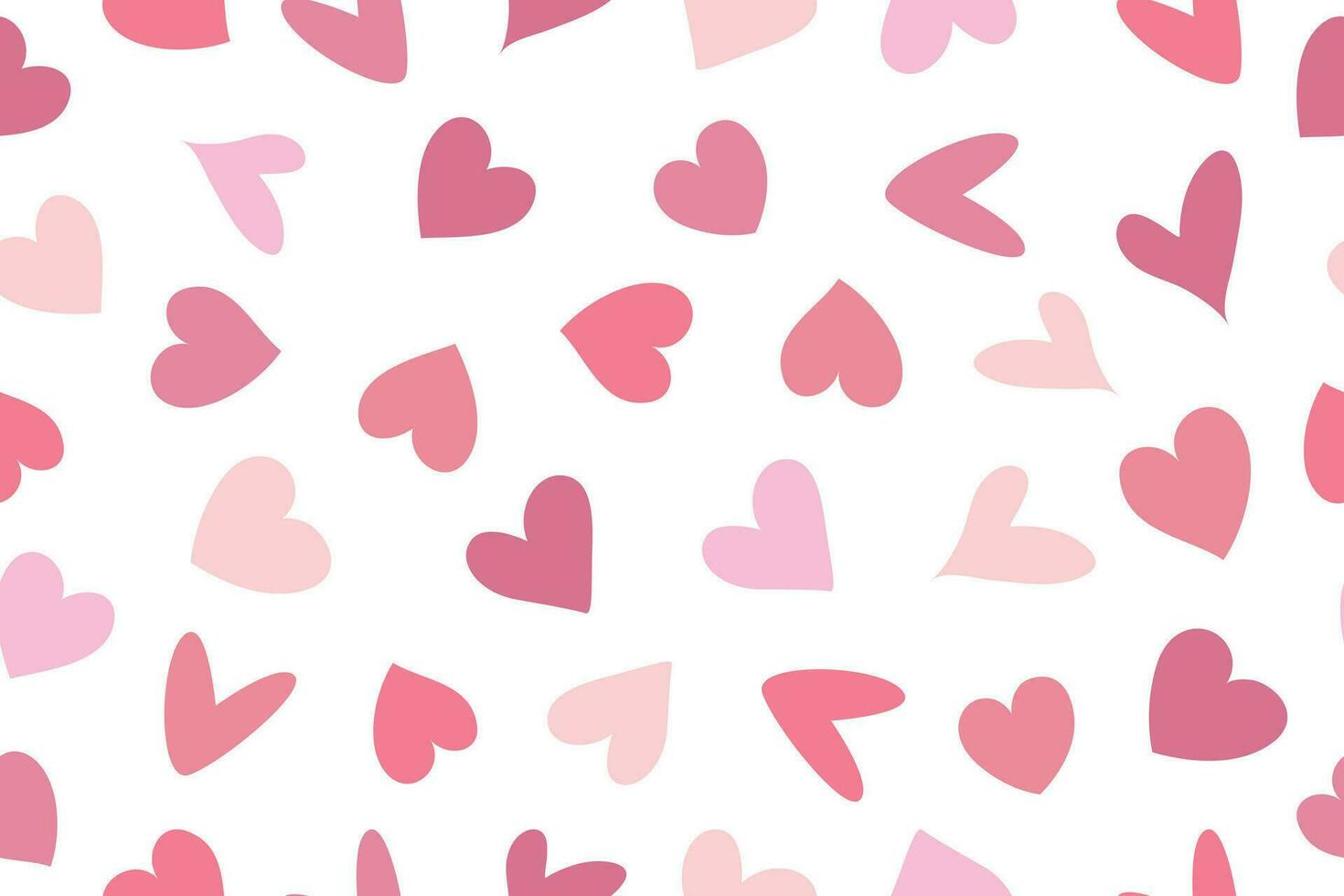 Seamless pattern of hearts. Modern abstract background with white hearts. Vector illustration on a pink background. Vector