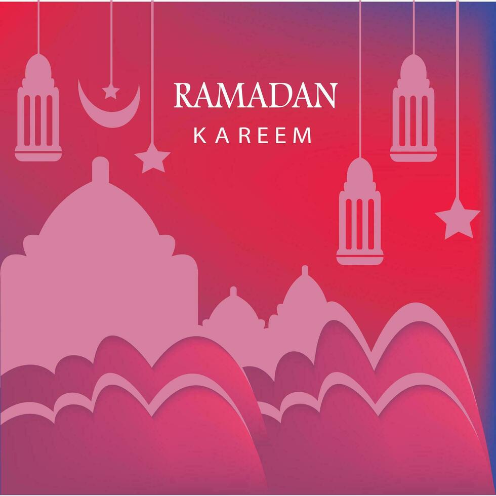 Ramadán kareem celebracion bandera modelo vector. eid Mubarak diseño vector con un linterna, luna, y estrella en lujo antecedentes. Ramadán diseño elemento. saludo tarjeta diseño para musulmanes vacaciones.