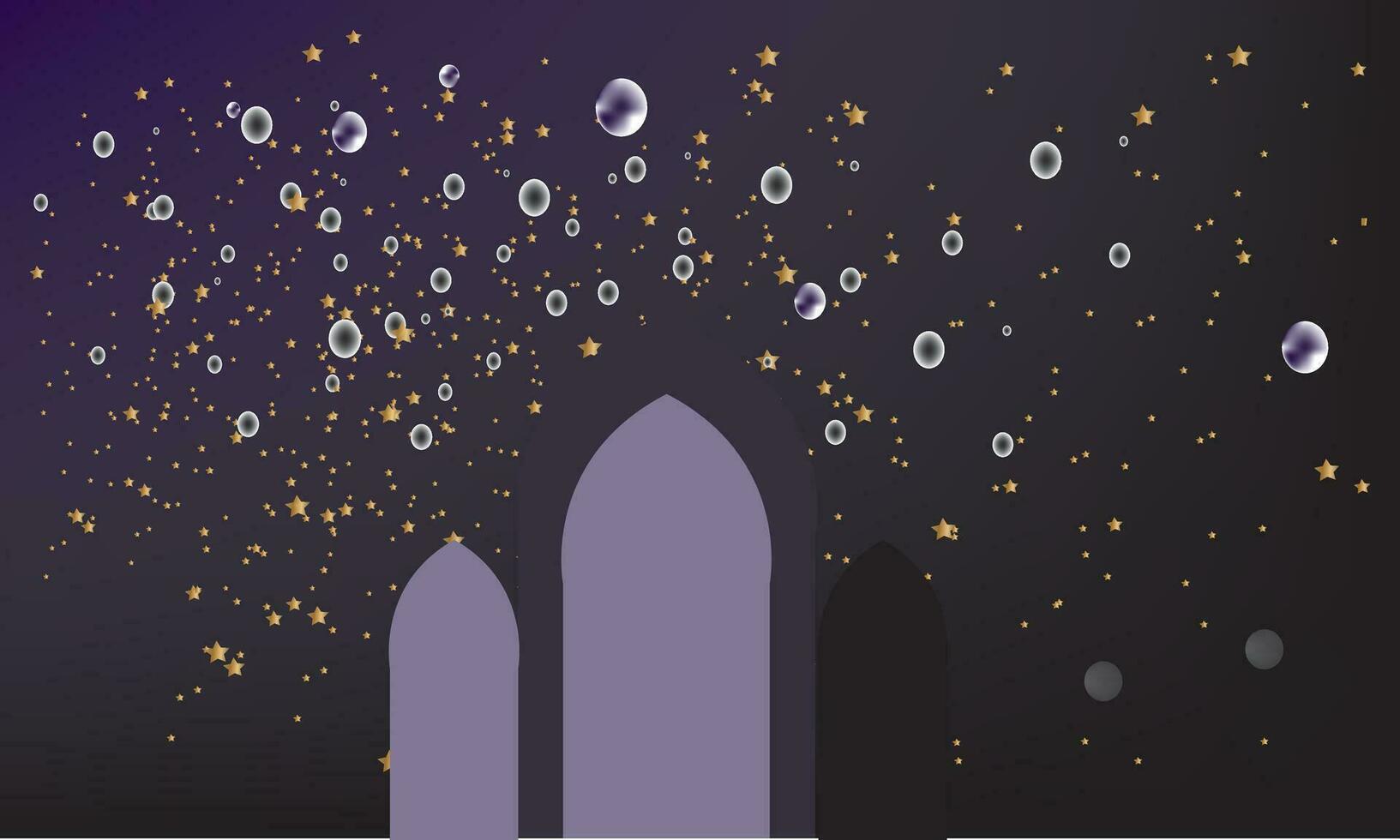 Ramadan banner gorgeous luxury background element vector. Muslims' holiday background design for all Islamic festival such as, Eid ul Fitr, Eid ul Adha, Ramadan vector