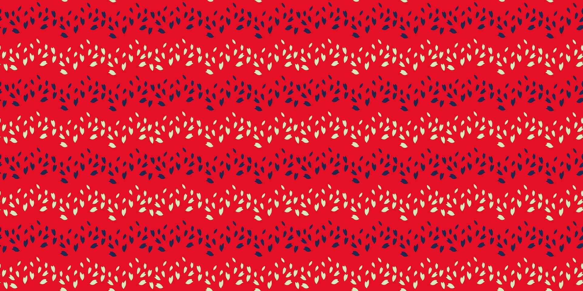Trendy colorful seamless pattern with striped zigzag in a dot. Simple red background with lines and texture dots, drops, spots. Vector hand drawn sketch shape. Design for fashion, textile, fabric