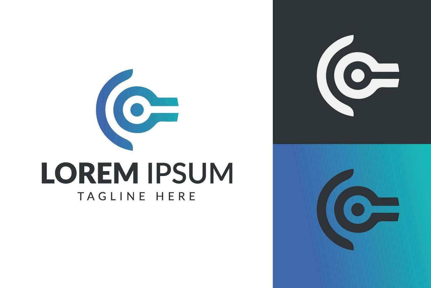 Modern Abstract Logo Design With Blue Accents vector