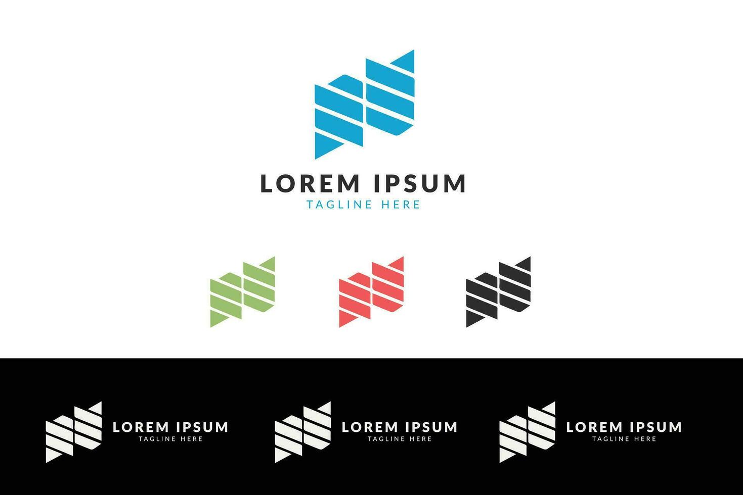 Geometric Harmony, A Multicolored Logo Set vector