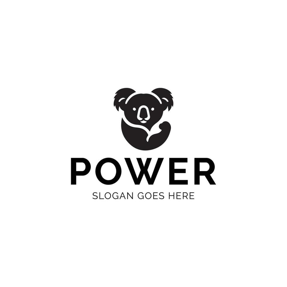 Strength in Simplicity, Bold Panda Power Logo vector