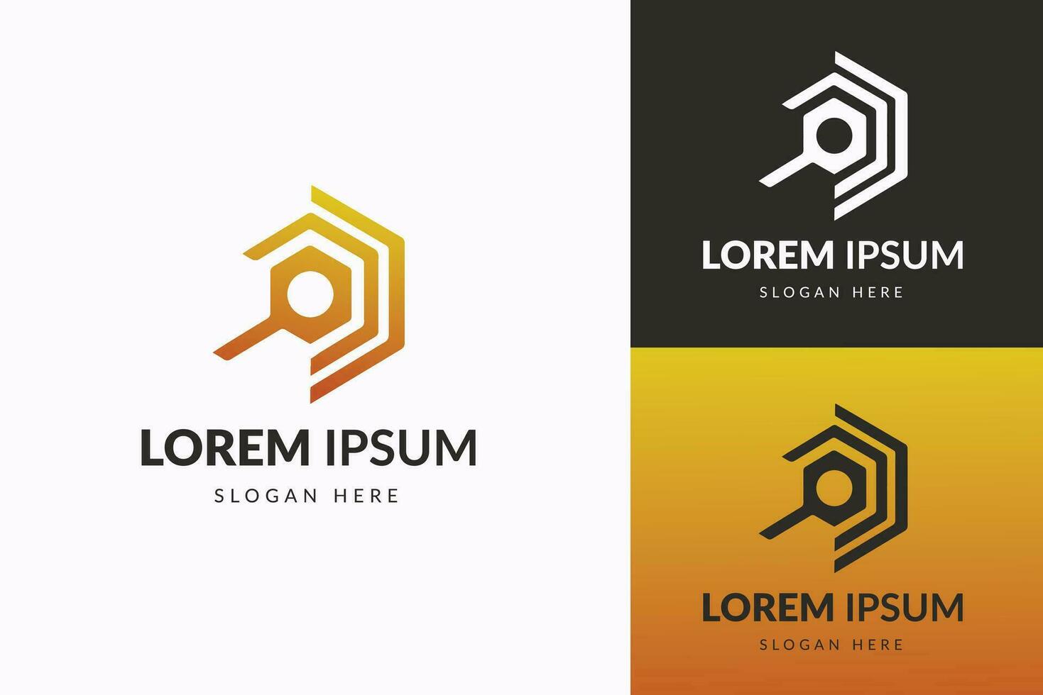 Abstract Hexagon Fusion - Modern Logo Design vector