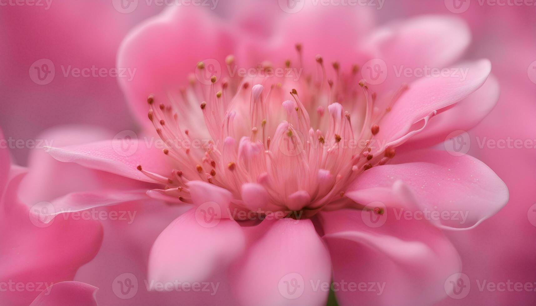 AI generated a close up of a pink flower with lots of petals photo