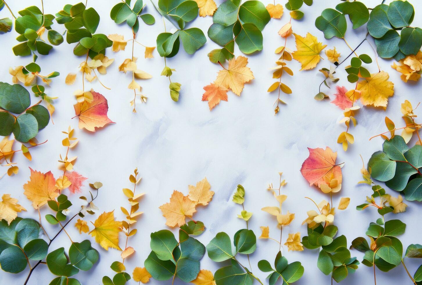 AI generated honey, honey and livia leaves on table on white background photo