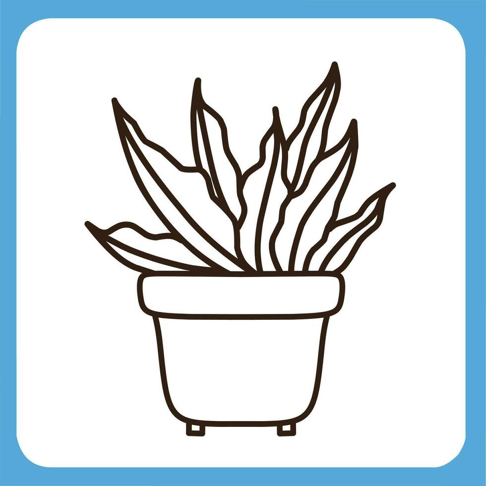 cactus icon vector, flat icon, stroke outline icon set isolated on white background flat vector illustration, mobile app business icon.