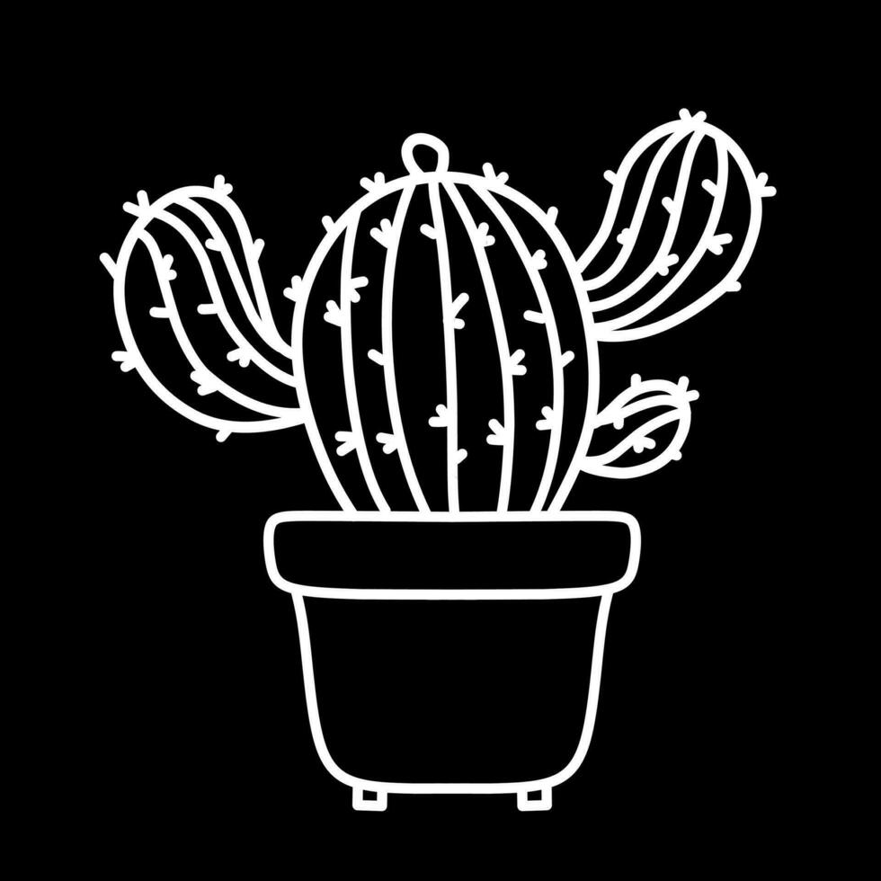 cactus icon vector, flat icon, stroke outline icon set isolated on white background flat vector illustration, mobile app business icon.