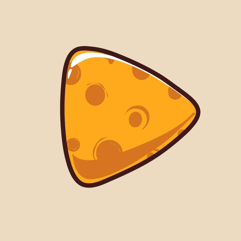queso rebanada icono vector ilustración