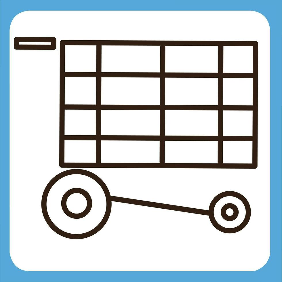 shopping cart icon on plain background vector