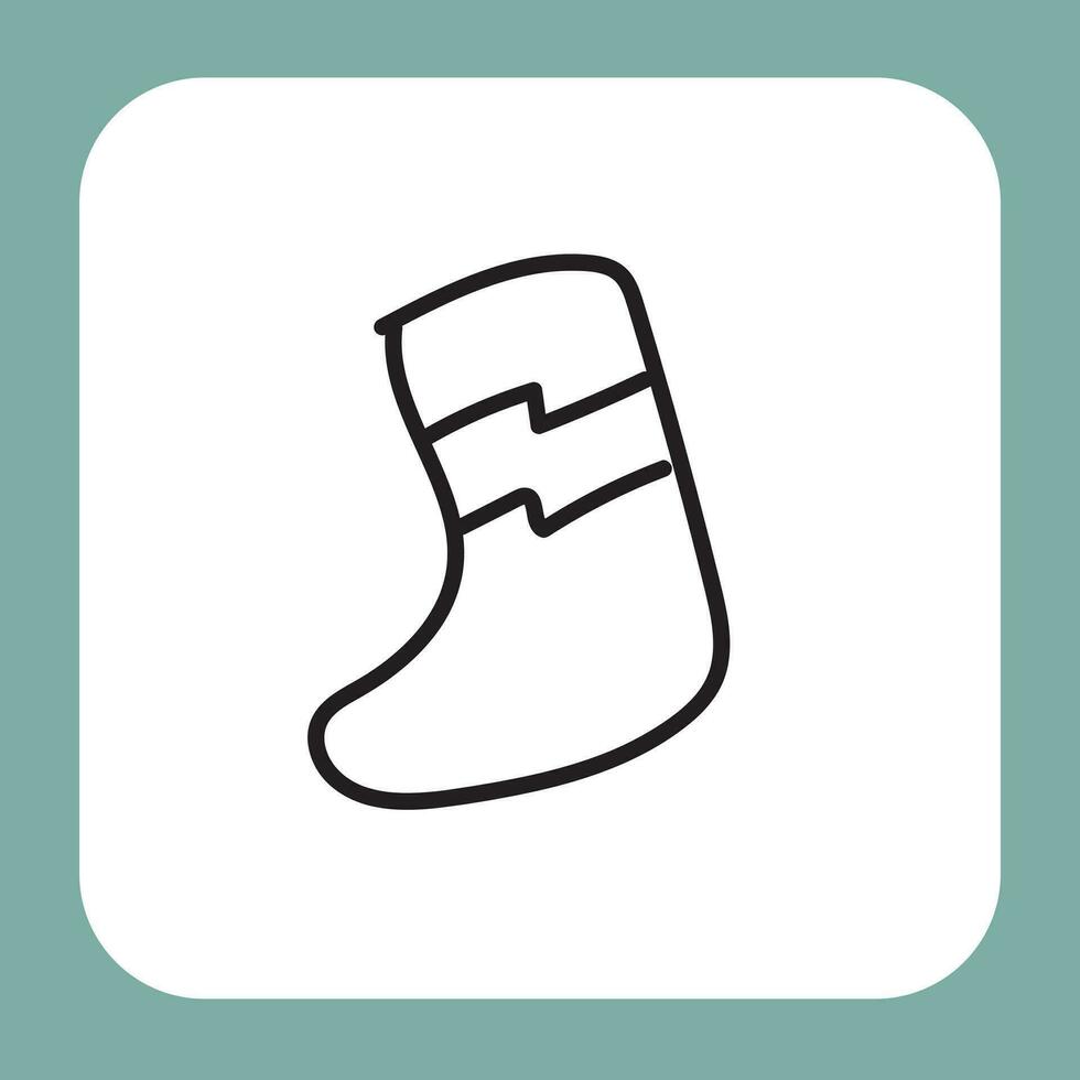 a black and white illustration of a sock vector