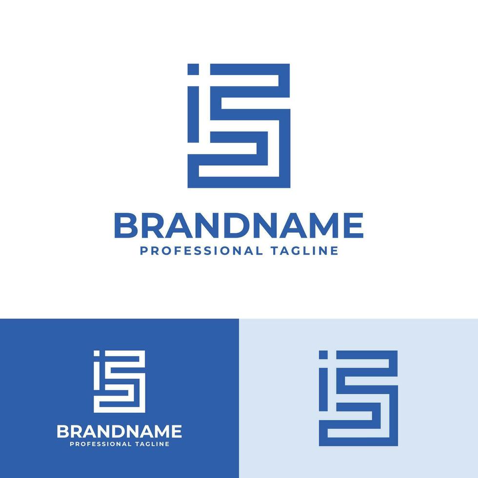 Letter SI Modern Logo, suitable for business with SI or IS initials vector