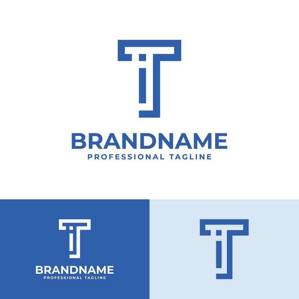 Letter TI Modern Logo, suitable for business with TI or IT initials vector