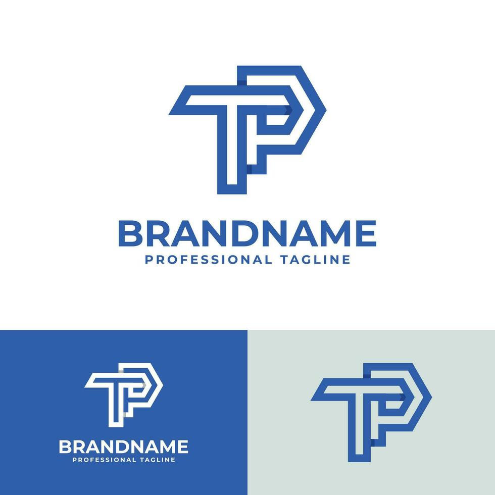 Modern Initials TP Logo, suitable for business with TP or PT initials vector