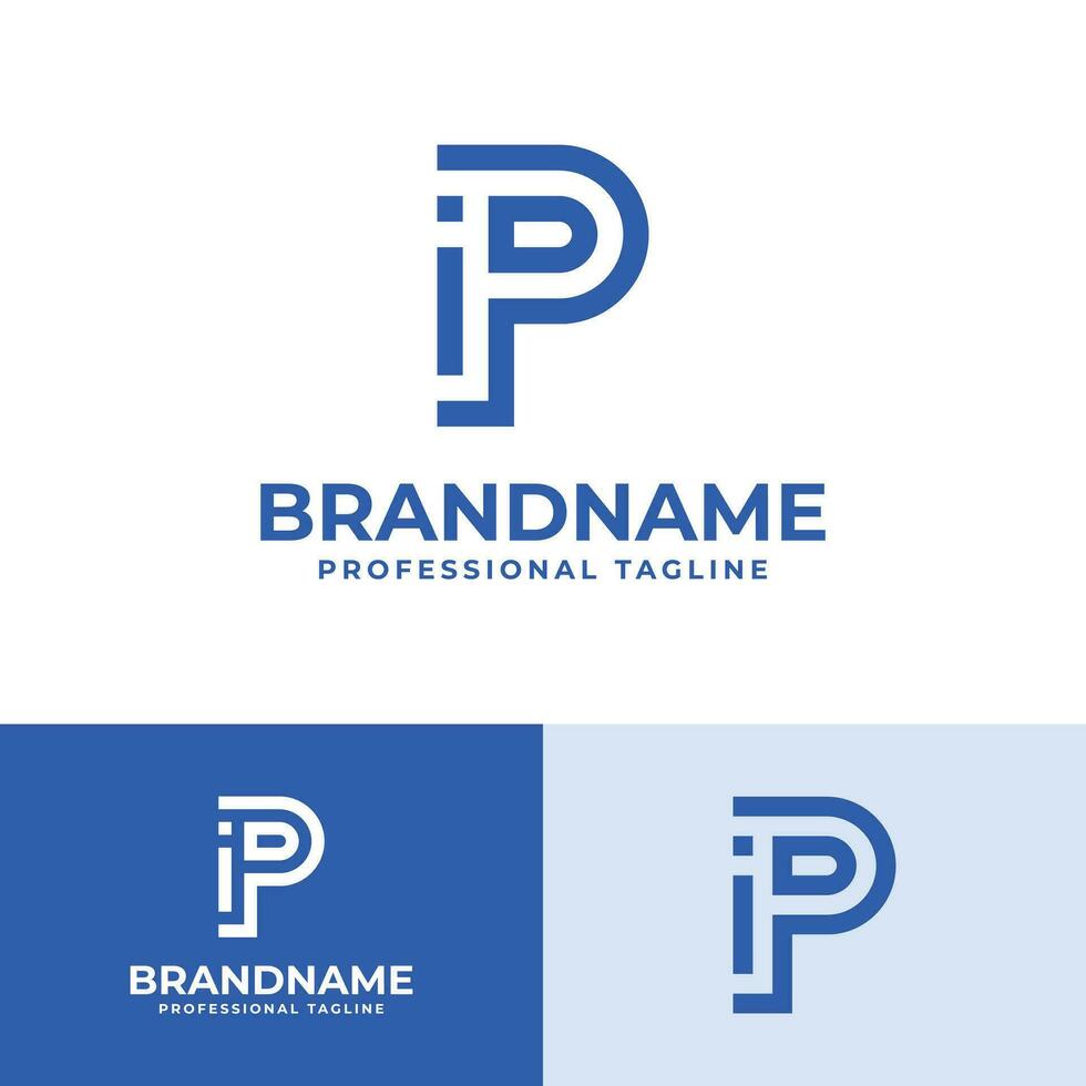 Letter PI Modern Logo, suitable for business with PI or IP initials vector