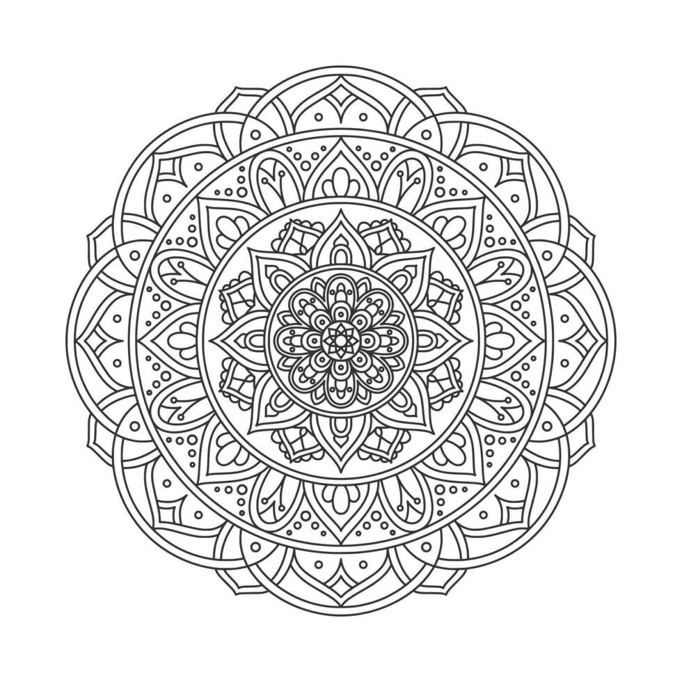 Circular pattern mandala art decoration elements vector