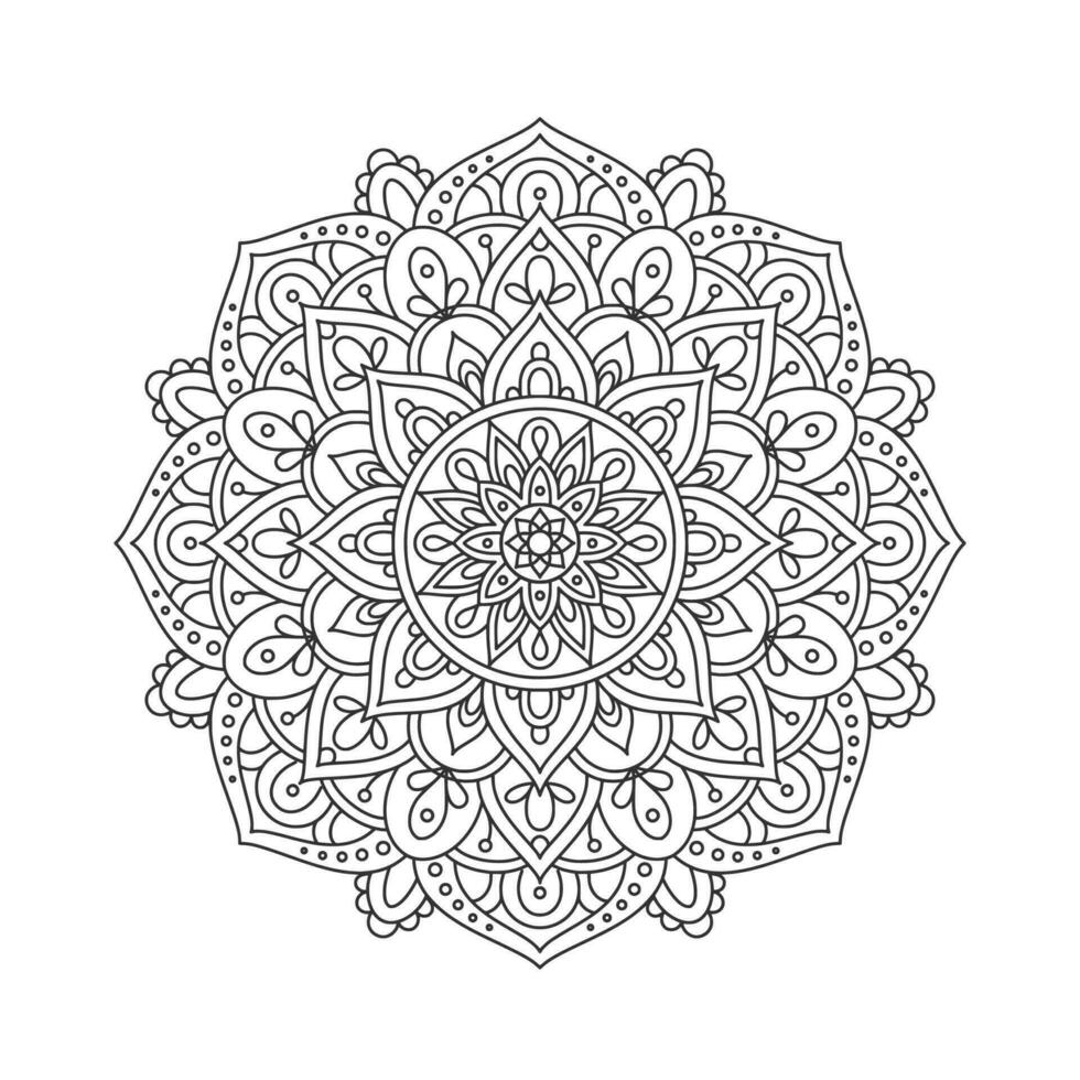 Circular pattern mandala art decoration elements vector