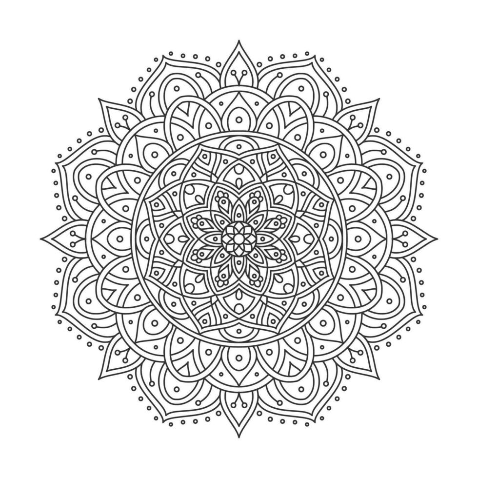 Circular pattern mandala art decoration elements vector