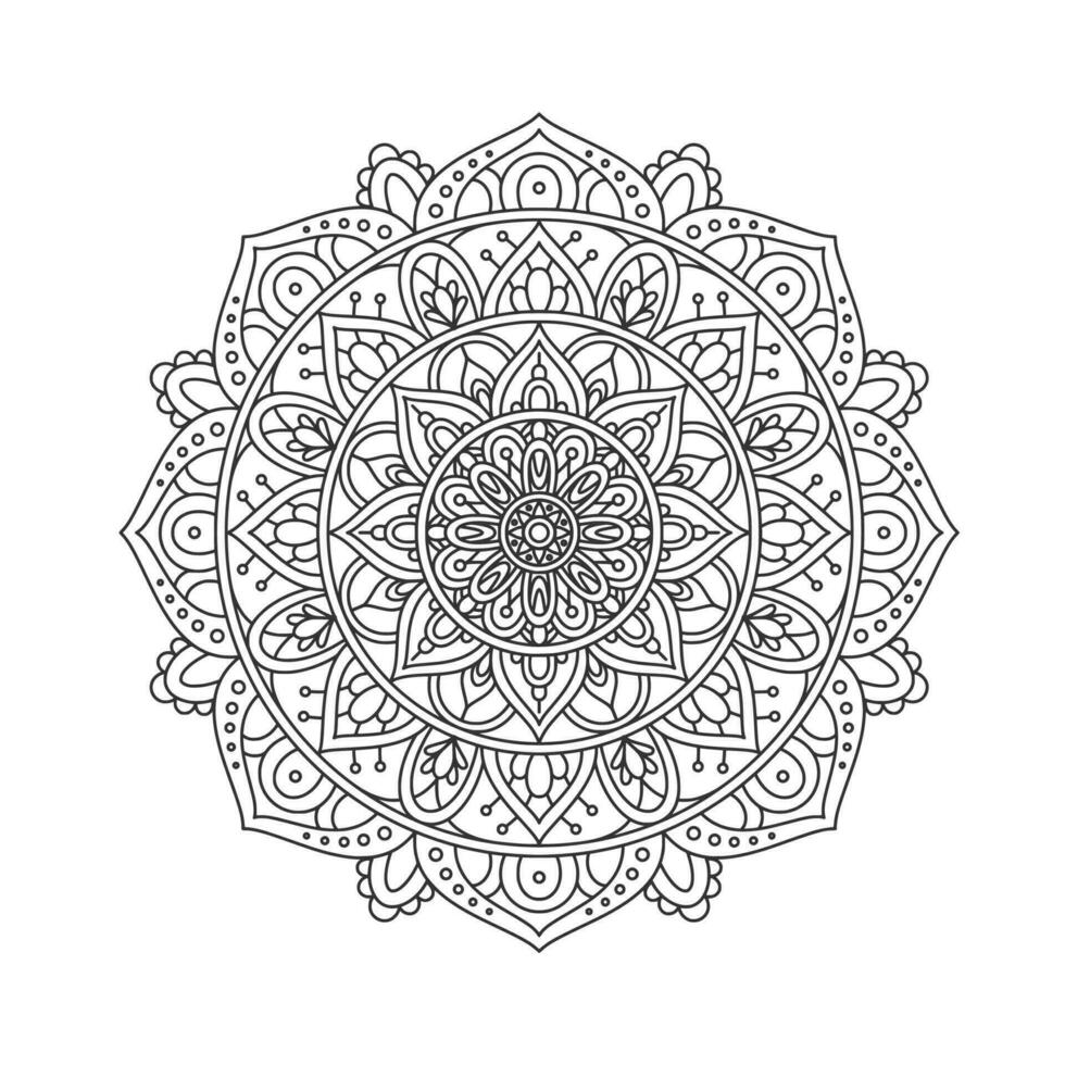 Circular pattern mandala art decoration elements vector