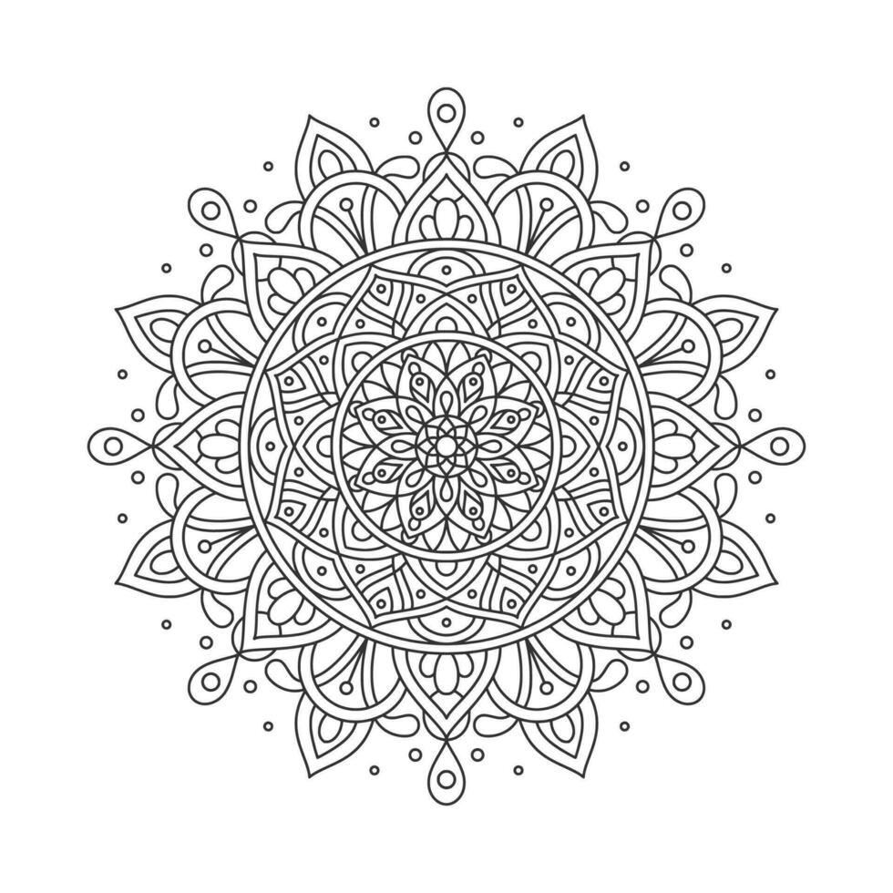 Circular pattern mandala art decoration elements vector