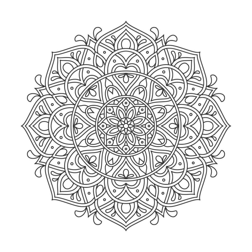 Circular pattern mandala art decoration elements vector