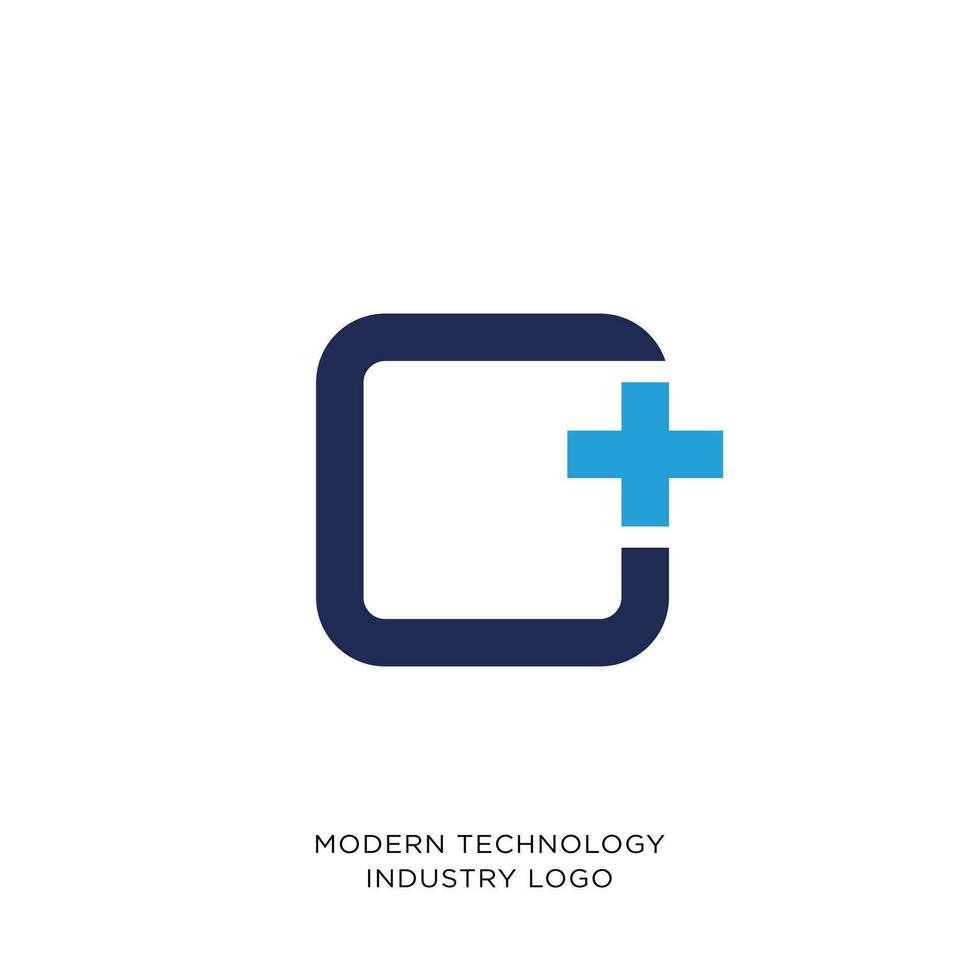 Initial letter O plus logo design symbol illustration vector