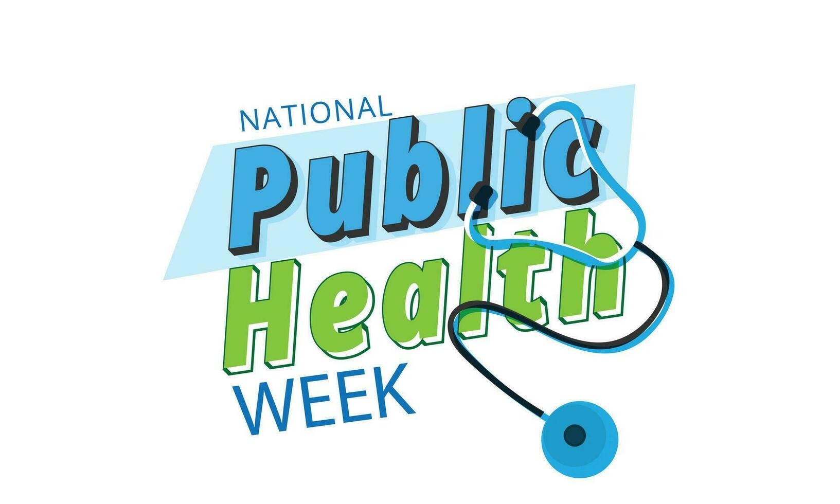 National Public Health Week. background, banner, card, poster, template. Vector illustration.