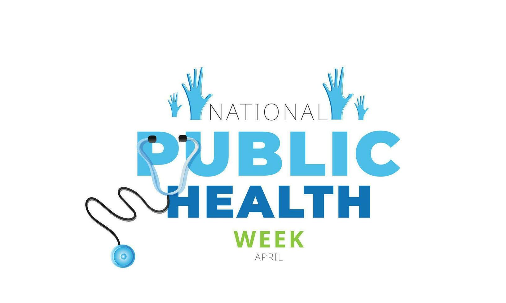 National Public Health Week. background, banner, card, poster, template. Vector illustration.