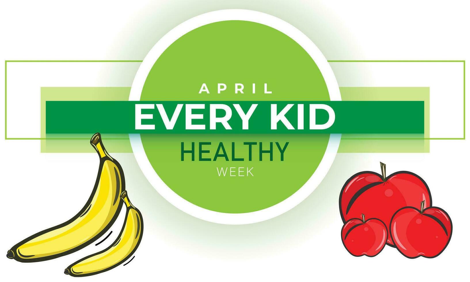 Every Kid Healthy Week. background, banner, card, poster, template. Vector illustration.