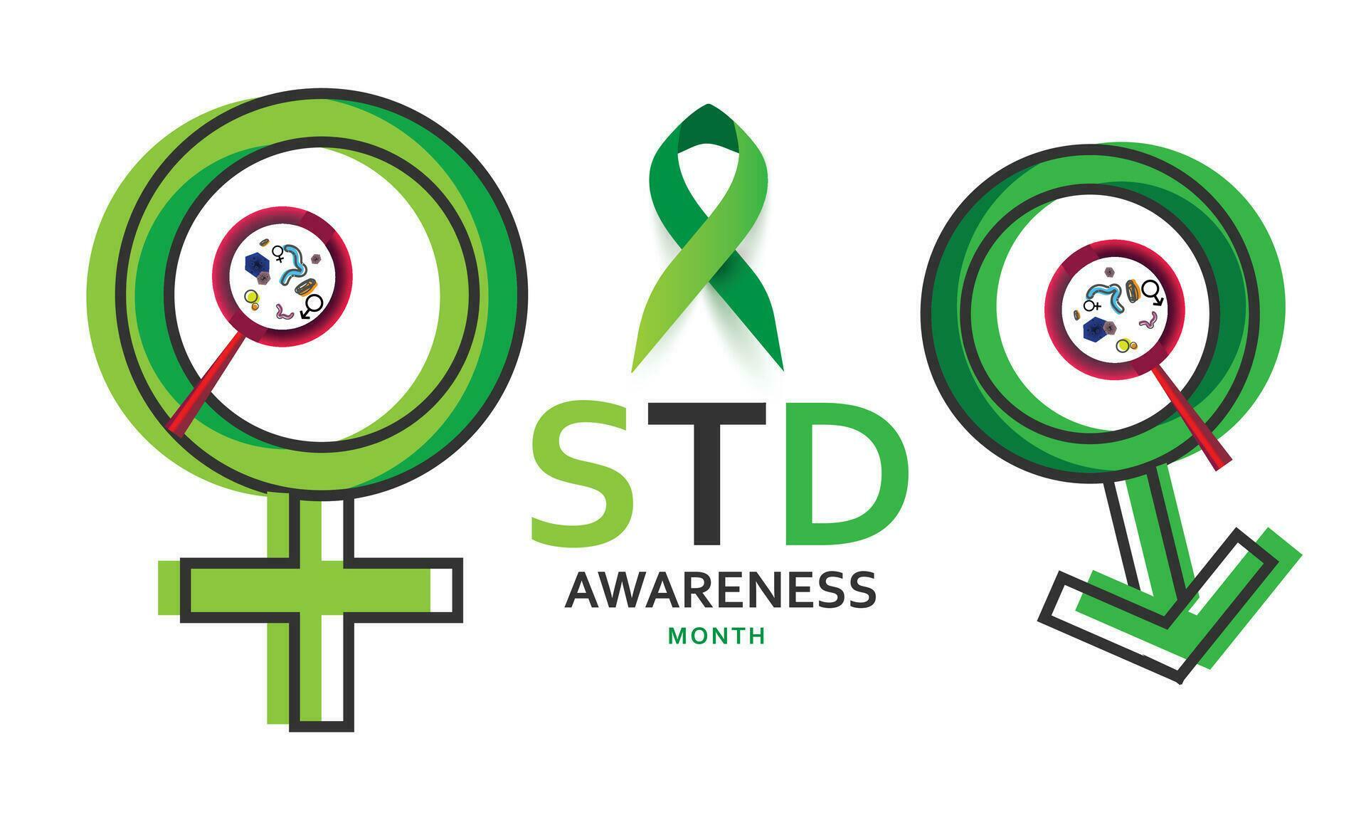 Sexually transmitted diseases awareness month. background, banner, card