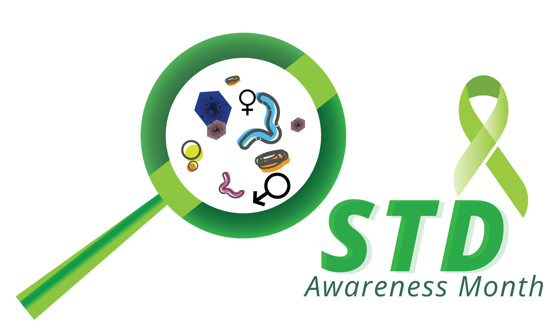 Sexually transmitted diseases awareness month. background, banner, card