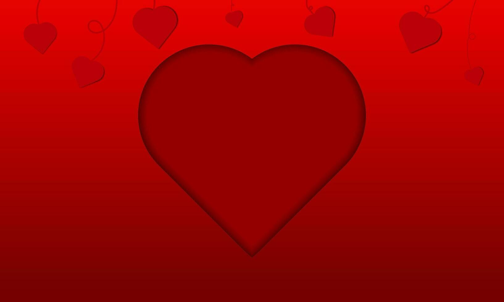 Simple red valentine's day background, love for text vector