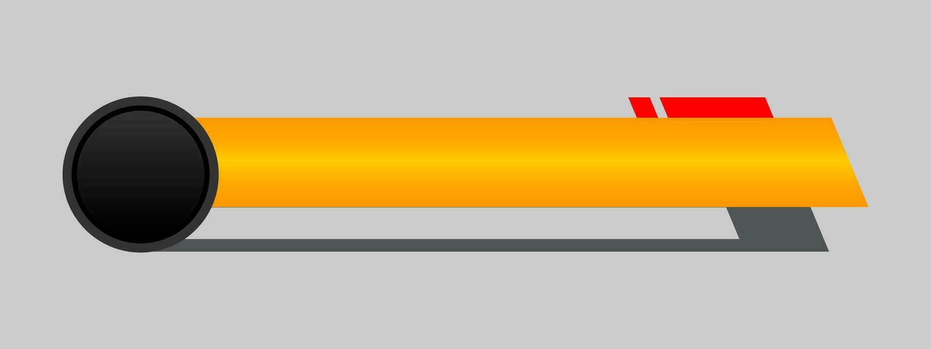 sencillo moderno inferior tercero en naranja para televisión espectáculos, transmisión y Perfecto para Noticias vector