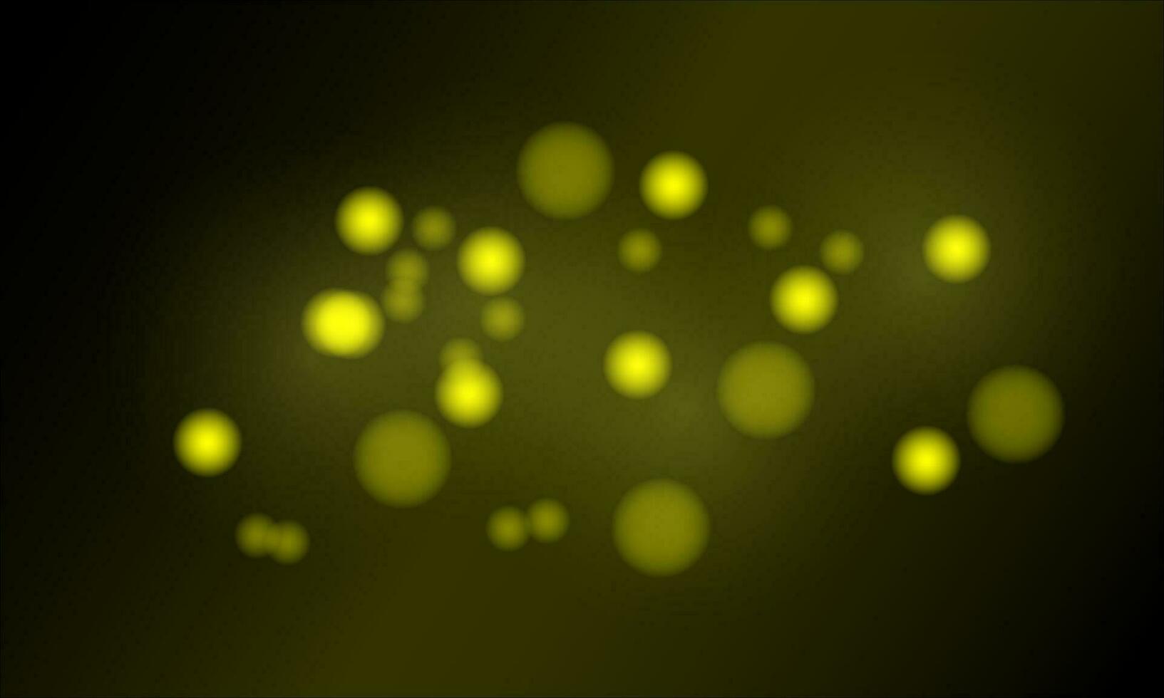 Abstract bokeh background of yellow glowing lights in soft focus in the dark of night. Background illustrations. Suitable for posters, covers, banners, brochures, websites, wallpapers. vector