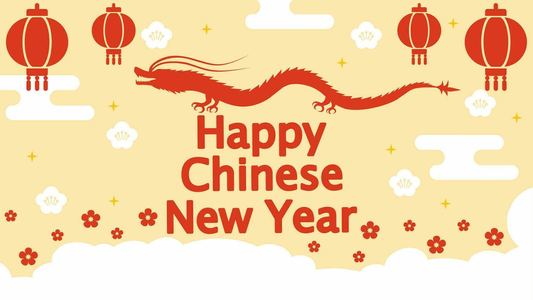 Chinese new year celebration vector background. Year of the dragon vector background for event or festival. Happy chinese new year vector design for celebration event. Lunar festival event greeting