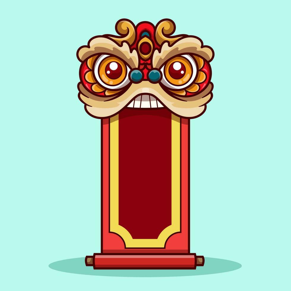 Head dragon Chinese New Year 2024 The Dragon Show Up. Dragon symbol of New Year 2022 character concept for design celebration vector