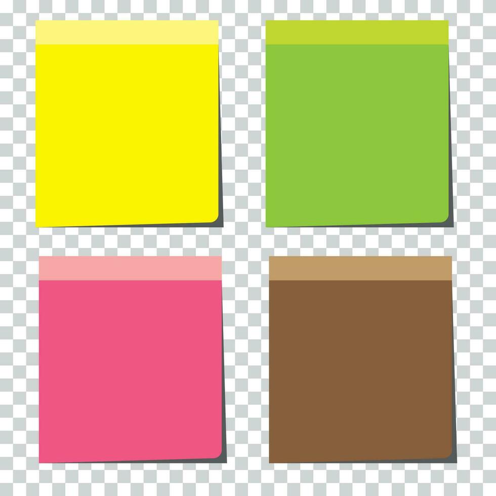 Realistic sticky note with shadow. Message on notepaper. Reminder. Vector illustration.