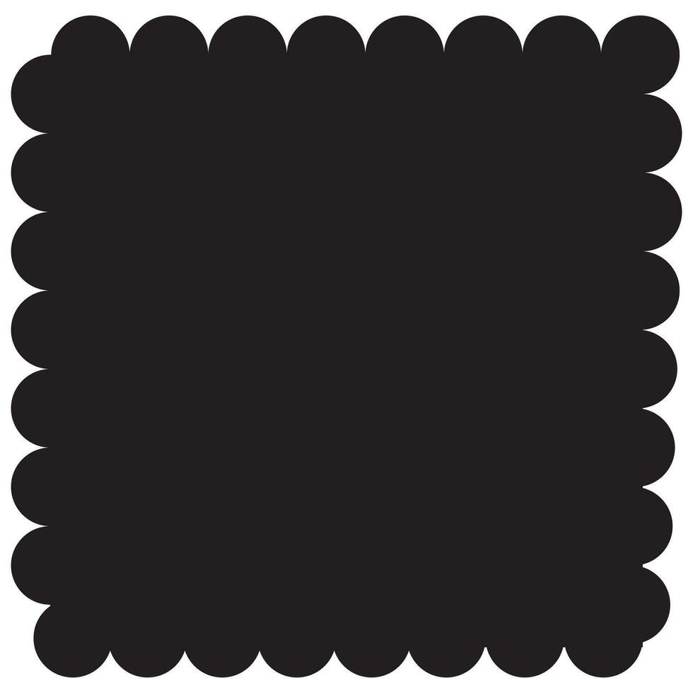 Scalloped shape. Clipart image isolated on white background vector