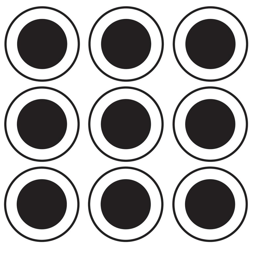 White background with black polka dots vector
