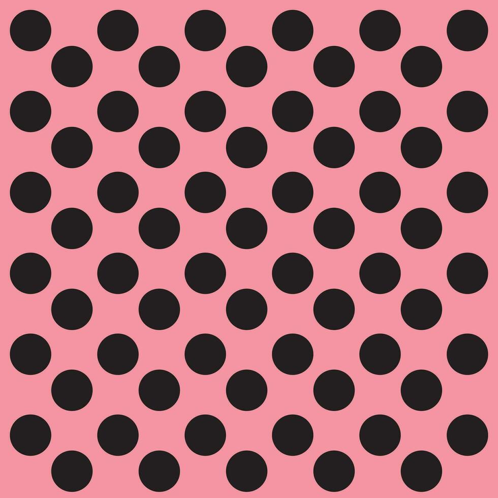 pink background with black polka dots vector