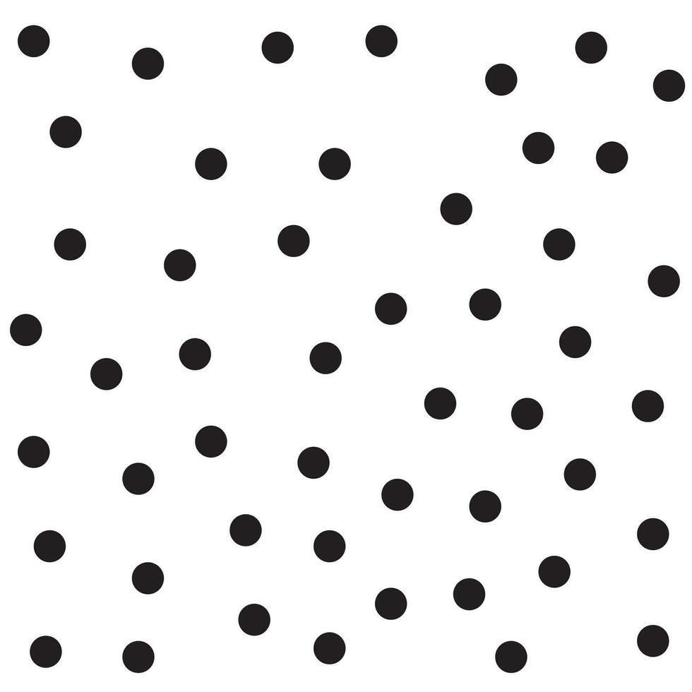 White background with black polka dots vector