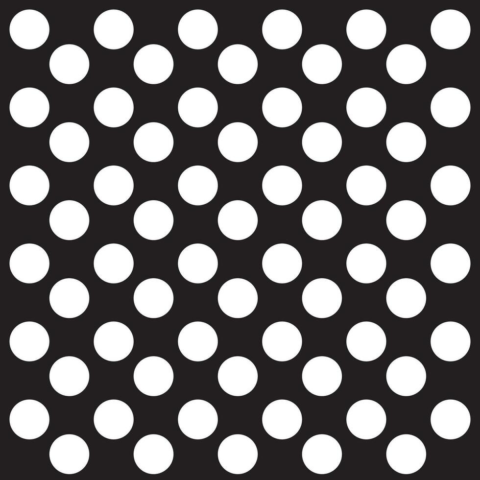 black background with white polka dots vector