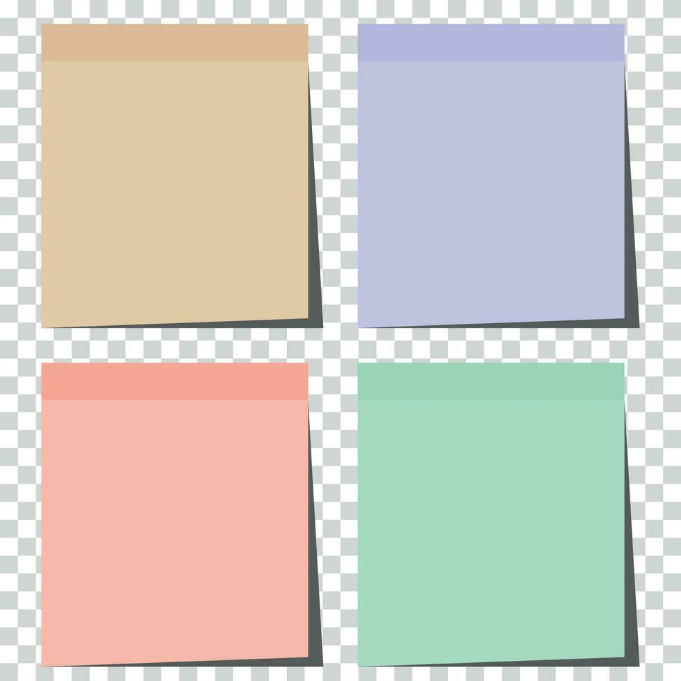 Realistic sticky note with shadow. Message on notepaper. Reminder. Vector illustration.