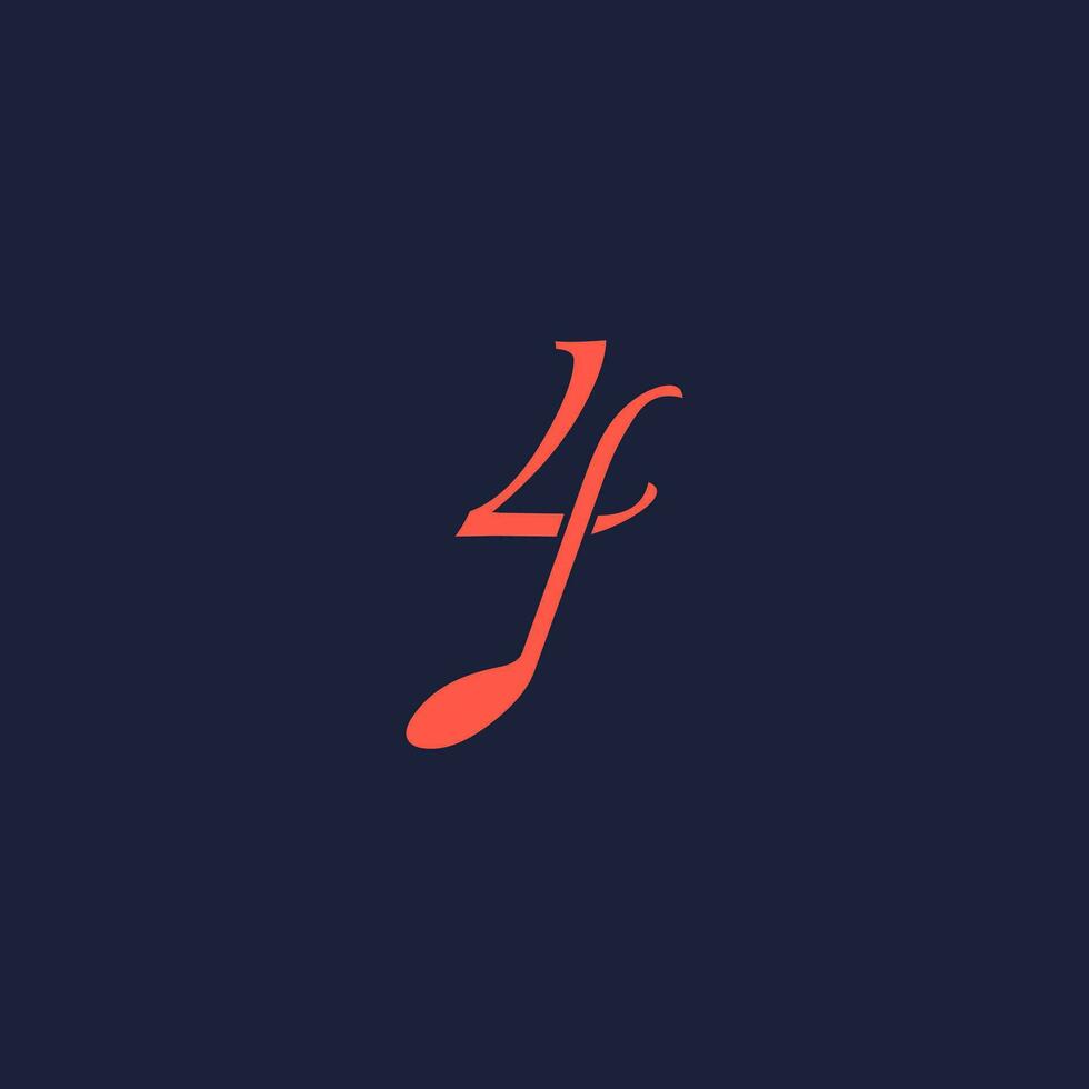 un ilustración de el letra en el forma de un musical Nota melodía usado para marca, marca identidad, logo diseño, vector, negocio, y empresa vector