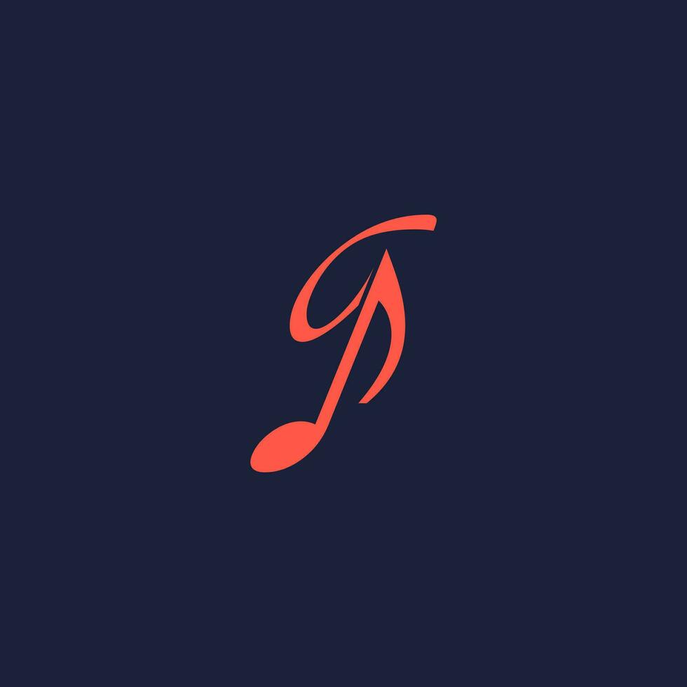 An illustration of the letter in the shape of a musical note melody used for branding, brand identity, logo design, vector, business, and company vector