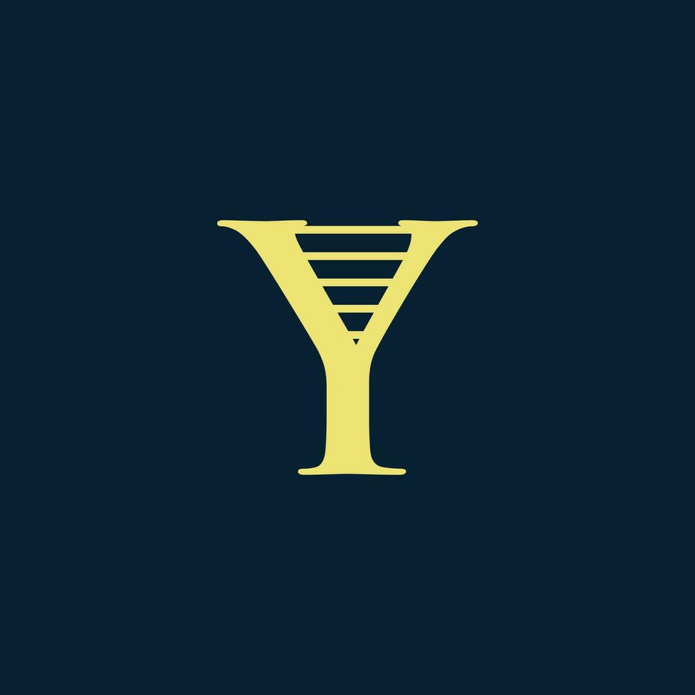the letters logo on a dark blue background vector