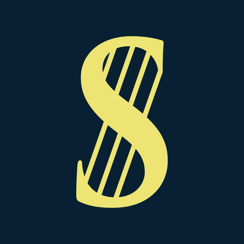 the letters logo on a dark blue background vector